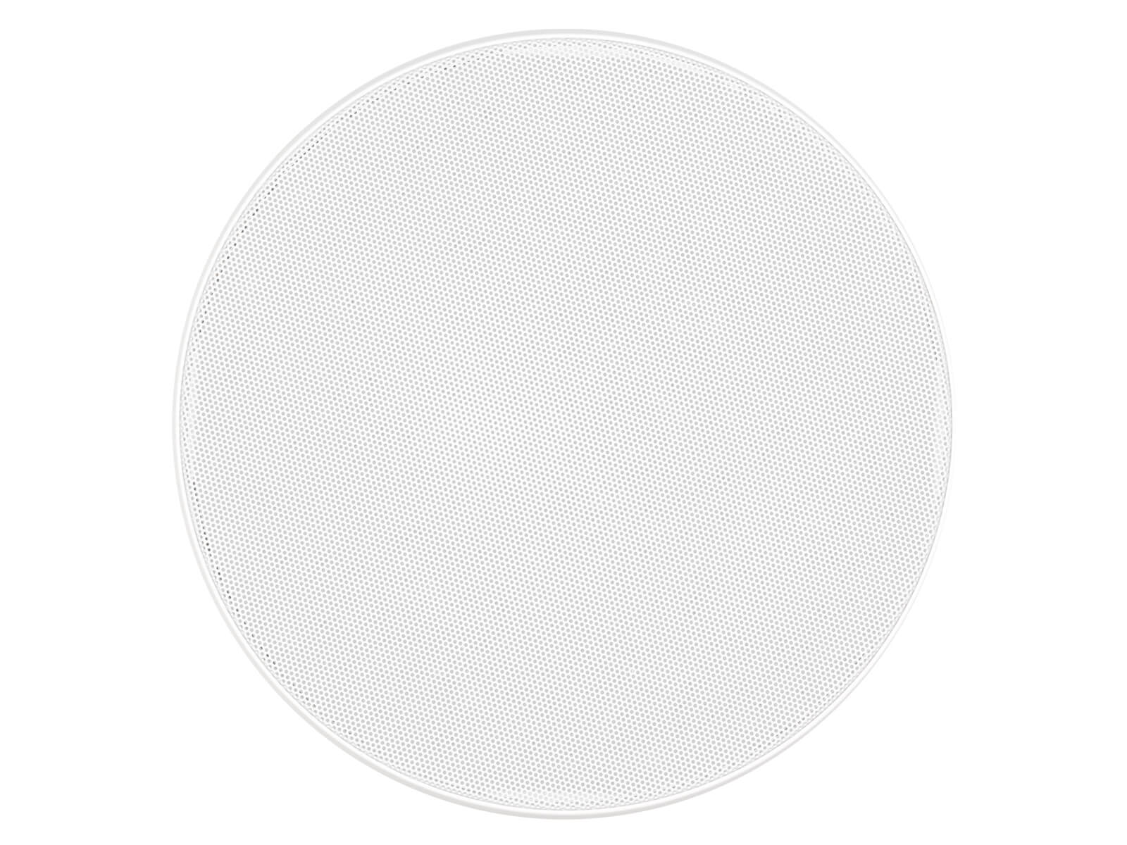 Controlled Performance CP-CT380-IDC in-ceiling speakers, front-on with a round grille.